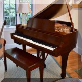M01. Steinway mahogany finish baby grand piano with bench and QRS Pianomation player piano. Model M. Circa 1967. Selected for home by Anthony Catalfano. 5'7” Price: $20,000. THIS ITEM IS AVAILABLE FOR PRESALE: Please email info@beaconestatesales.com or call or text (781) 374-7337 to inquire. 